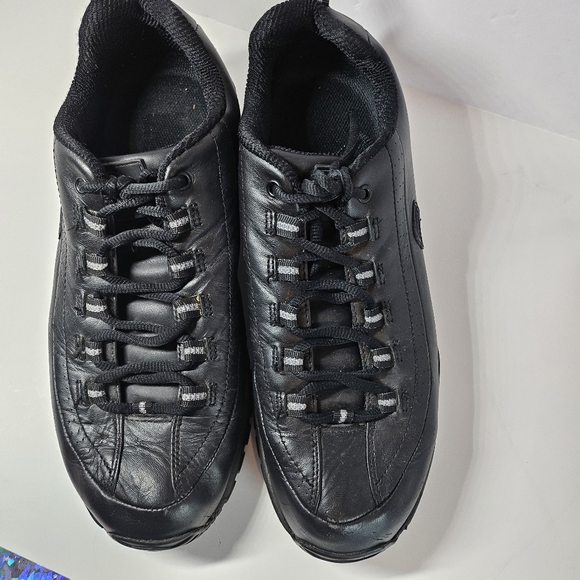 SKECHERS WORK WEAR FLEX SOLE SLIP RESISTANT SNEAKERS SIZE Women's 11 black - Picture 1 of 6